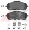 A.B.S. 35018 OE Brake Pad Set, disc brake